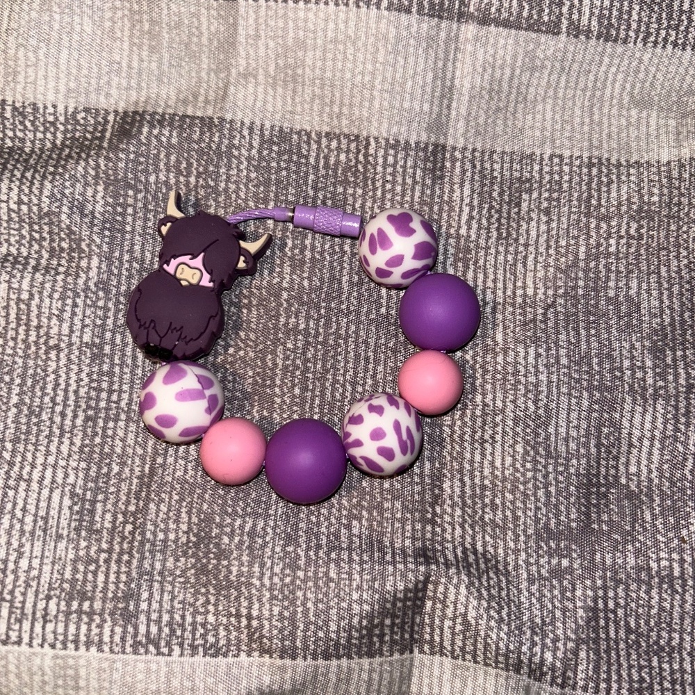 Hand beaded cup/purse handle charms